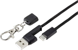 Renkforce USB-kabel USB 2.0 USB-A stekker, USB-C stekker 0.95 m Zwart Vergulde steekcontacten RF-4538142