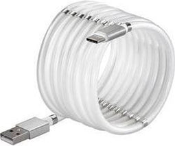 Renkforce USB-kabel USB 2.0 USB-A stekker, USB-C stekker 1.00 m Wit Vergulde steekcontacten TO-6899484