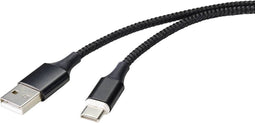 Renkforce USB-kabel USB 2.0 USB-A stekker, USB-C stekker 1.00 m Zwart Magnetische stekker RF-4746076