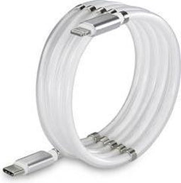 Renkforce USB-kabel USB 2.0 USB-C stekker, Apple Lightning stekker 2.00 m Wit TO-6886782