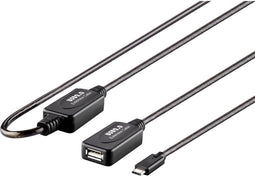 Renkforce USB-kabel USB 2.0 USB-C stekker, USB-A bus 7.50 m Zwart Vergulde steekcontacten RF-4752800