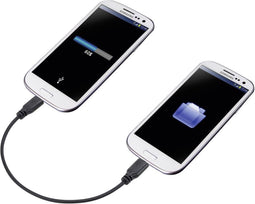 Renkforce USB-kabel USB 2.0 USB-micro-B stekker, USB-micro-B stekker 15.00 cm Zwart Met OTG-functie, SuperSoft-mantel