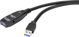 Renkforce USB-kabel USB 3.2 Gen1 (USB 3.0 / USB 3.1 Gen1) USB-A stekker, USB-A bus 5.00 m Zwart RF-4598344