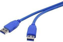 Renkforce USB-kabel USB 3.2 Gen1 (USB 3.0 / USB 3.1 Gen1) USB-A stekker 0.50 m Blauw Vergulde steekcontacten RF-4369443
