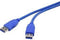 Renkforce USB-kabel USB 3.2 Gen1 (USB 3.0 / USB 3.1 Gen1) USB-A stekker 0.50 m Blauw Vergulde steekcontacten RF-4369443