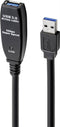 Renkforce USB-kabel USB 3.2 Gen1 (USB 3.0 / USB 3.1 Gen1) USB-A stekker, USB-A bus 15.00 m Zwart RF-4598348
