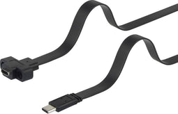 Renkforce USB-kabel USB 3.2 Gen1 (USB 3.0 / USB 3.1 Gen1) USB-C stekker, USB-C bus 0.50 m Zwart Schroefbaar, Zeer flexi
