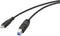 Renkforce USB-kabel USB 3.2 Gen1 USB-C stekker, USB-B stekker 1.80 m Zwart Afscherming totaal RF-5720408