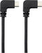 Renkforce USB-kabel USB 3.2 Gen2 (USB 3.1 Gen2) USB-C stekker, USB-C stekker 1.20 m Zwart 90° haaks naar links RF-46330