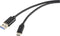 Renkforce USB-kabel USB 3.2 Gen2 USB-C stekker, USB-A stekker 1.00 m Zwart Afscherming totaal RF-5720404