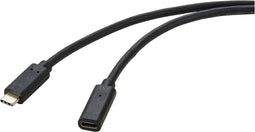 Renkforce USB-kabel USB 3.2 Gen2x2 USB-C stekker, USB-C bus 1.00 m Zwart PVC-mantel RF-4755220