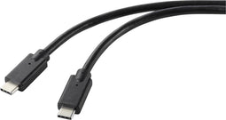 Renkforce USB-laadkabel USB 2.0 USB-C stekker, USB-C stekker 2.00 m Zwart TPE-mantel RF-5251922
