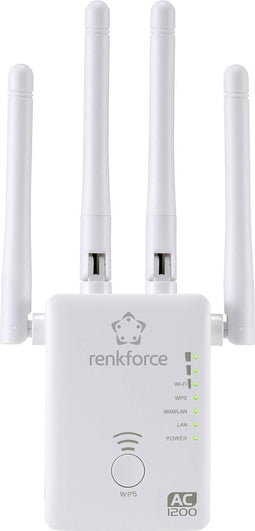 Renkforce WS-WN575A3 Dual Band AC1200 WiFi-versterker 2.4 GHz, 5 GHz Repeater, Router, Accesspoint