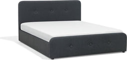 RENNES - Bed met opbergruimte - Donkergrijs - 140x200 cm - Polyester