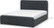 RENNES - Bed met opbergruimte - Donkergrijs - 140x200 cm - Polyester