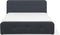 RENNES - Bed met opbergruimte - Donkergrijs - 140x200 cm - Polyester