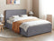 RENNES - Bed met opbergruimte - Donkergrijs - 140x200 cm - Polyester