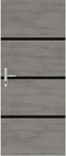 Renovatieset voor binnendeur - NORDLINGER PRO - 4 vellen 85 x 50 cm en 3 zwarte profielen 85 x 2 cm - Agaatgrijs