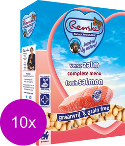 Renske Honden Natvoer Zalm Graanvrij - Hondenvoer - 10 x 395 gr