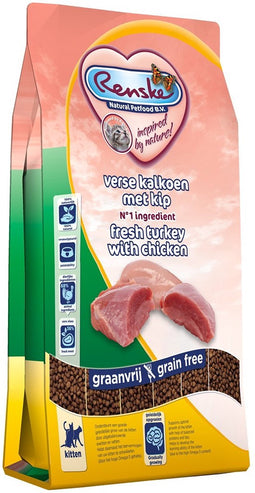 Renske Premium Verse Kalkoen met Kip - Kitten - Droogvoer - 400 gr