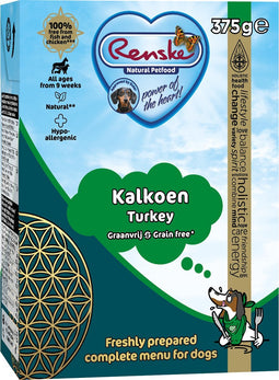 Renske Vers Graanvrij - Tetrapack 375 g - Hondenvoer - Kalkoen