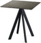 Infinity Terrastafel Zwart Frame + Midnight Marble HPL 70x70 cm - Essentials 120011677