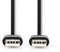 Nedis CCGT60000BK10 - USB A naar USB A Kabel - 200cm - Zwart
