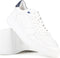 PS Poelman GABA Heren sneakers - Chunky zool 3.5 cm - Wit met blauw (43)