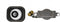 Replacement Home Button Flex Cable incl. Home Button for Apple iPhone 5 White OEM