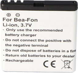 Replica-batterij geschikt voor de Bea-Fon SL470 batterij SL570 3.6-3.7V 1000-1250mAh max. 4,6Wh
