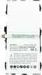 Replica-batterij geschikt voor SAMSUNG Galaxy Tab S 10.5, SM-T800, SM-T805 met 3.8 volt en 7900mAh 30.02Wh