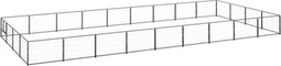 vidaXL - Hondenkennel - 36 - m² - staal - zwart