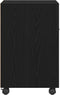 vidaXL - Zijkast - met - Wielen - Zwart - Eiken - 33x38x60 - cm - Hout
