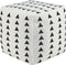 TARODI - Poef - Wit/Zwart - 45 x 45 cm - Katoen
