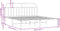 vidaXL - Bedframe - met - hoofdbord - metaal - zwart - 160x200 - cm