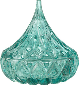 J-Line voorraadpot Puntig Geslepen - glas - azuurblauw