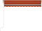 vidaXL - Luifel - automatisch - met - LED - windsensor - 350x250 - cm - oranje - bruin