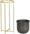 Plantenbakkenset DKD Home Decor 28,5 x 28,5 x 65,5 cm 28 x 28 x 65 cm Zwart Gouden Metaal