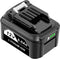 Reserveaccu - Vervangingsbatterij - Geschikt voor Makita BL1021B & BL1041B - Met Display Indicator