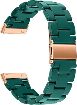Resin Bandje Geschikt Voor Fitbit Versa 3, Sense - Donkergroen