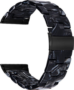 Resin Bandje Geschikt Voor Fitbit Versa 3, Sense - Zwart Marmer