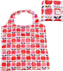 Retro appel opvouwbaar boodschappen tasje recycled PET - Rex London