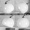 Retro design Booglamp - Staande Vloerlamp - Zilver - Opaalwit