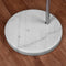 Retro design Booglamp - Staande Vloerlamp - Zilver - Opaalwit
