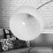 Retro design Booglamp - Staande Vloerlamp - Zilver - Opaalwit