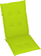 vidaXL - Tuinstoelkussens - 2 - st - hoge - rug - 120x50x3 - cm - stof - heldergroen