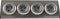 REV 0015400703 Stekkerdoos 4-voudig Platte stekker 1 stuk(s)