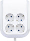 REV 0020340112 4-voudig Stopcontactsplitter Wit