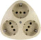 REV 0510080777 3-voudig Stopcontact (opbouw) IP20 Wit