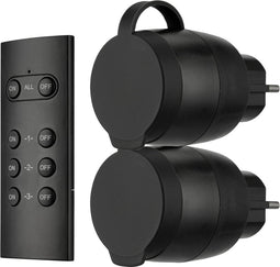 REV Funkschalt-Set IP44 Mini2+1 sw 0085600503 Draadloze schakelaarset 3-delig Buiten 3680 W